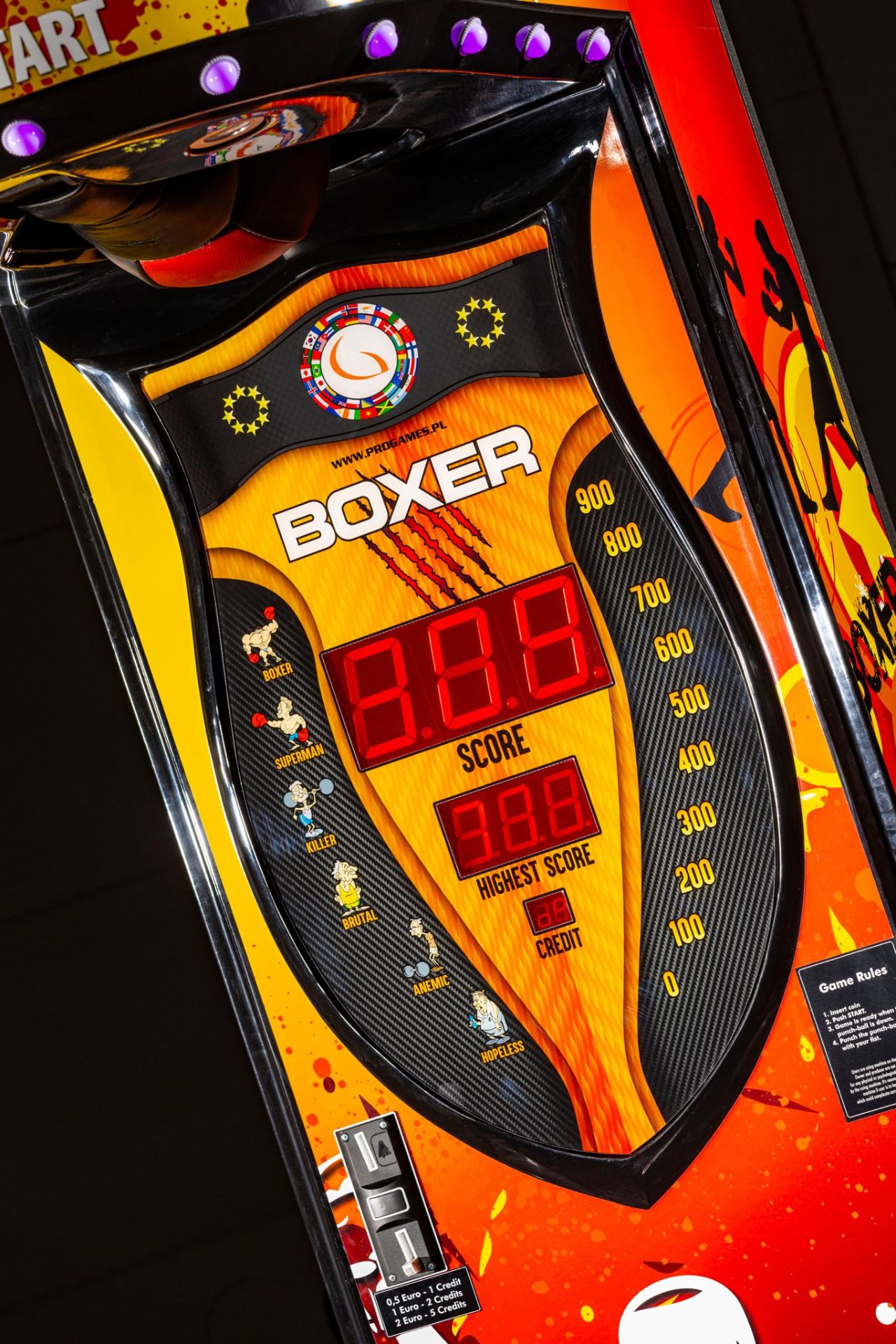 Arcade Boksmachine detail 3